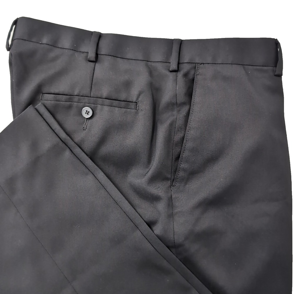 PGA Tour Mens Black Golf Pants 36x26 Flat Front Stretch Performance Trousers